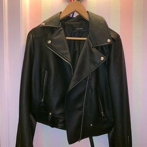 Faux leather jacket ZARA